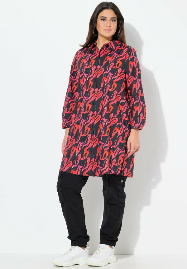 PEPPER PRINT LONG SLEEVE BUTTON DOWN - Blusenkleid