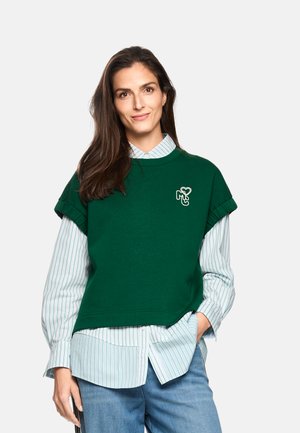 Print T-shirt - dark jade green