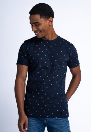 Print T-shirt - navy blue