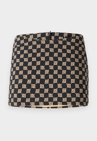 MONOGRAM MINI SKIRT  - Minifalda - black/beige