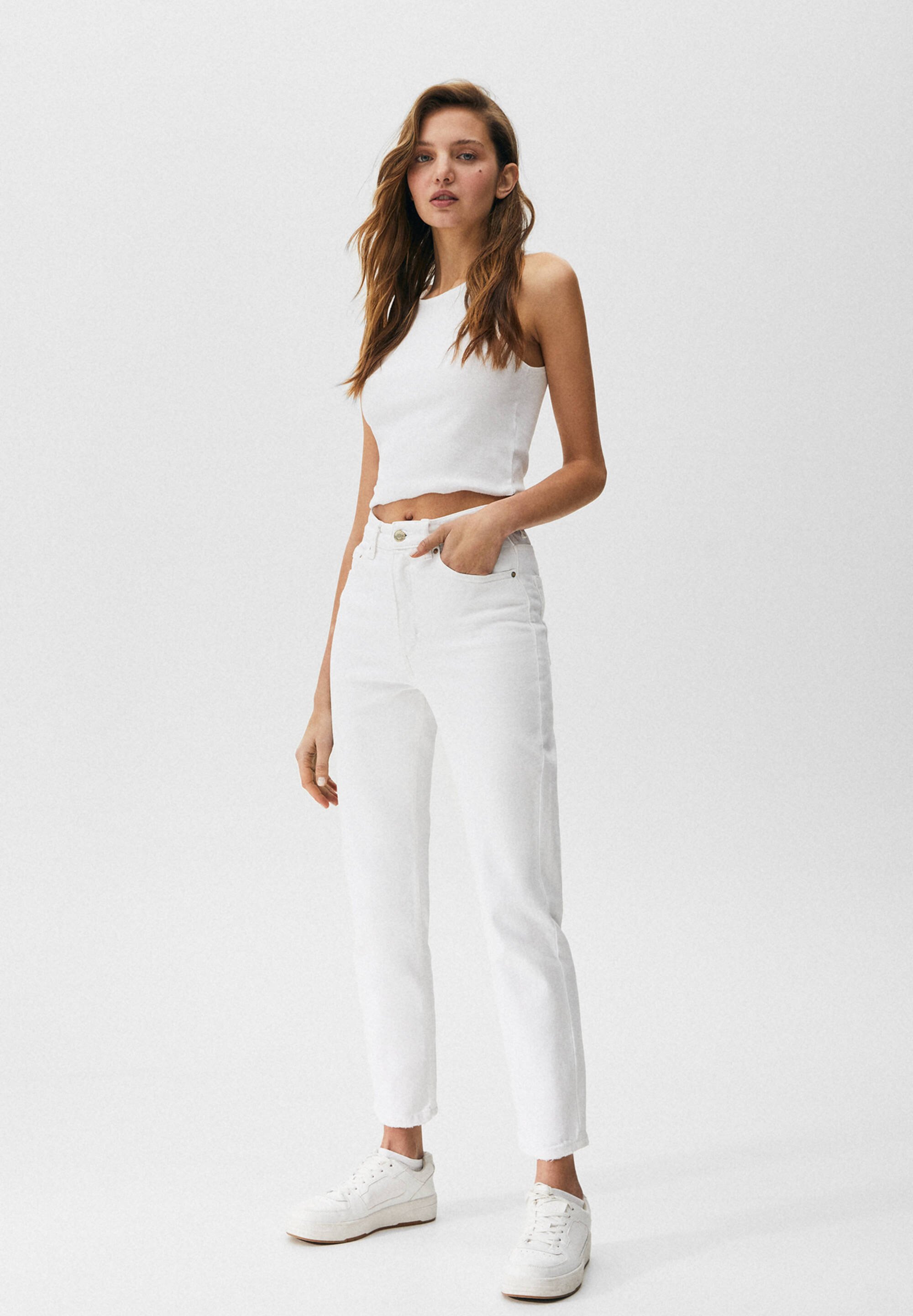 PULL\u0026BEAR MOM - Jeans a sigaretta - white/bianco - Zalando.it