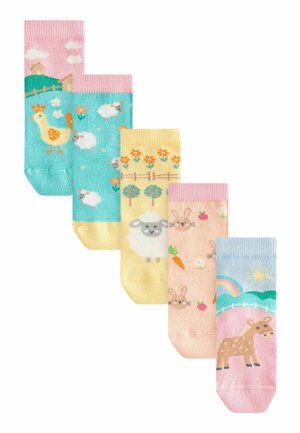 RICH FARM CHARACTER 5 PACK  - Socken - pink and green