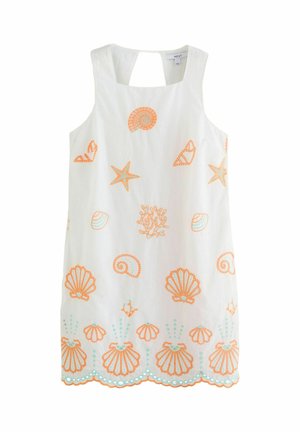 REGULAR FIT - EMBROIDERED MINI - Hverdagskjole - white