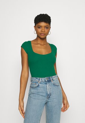 TIE BACK DETAIL - T-Shirt print - forest green