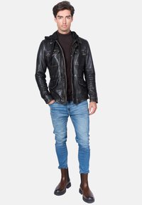 Freaky Nation COOL WAY - Chaqueta de cuero - used black