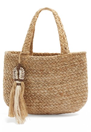WITH PENDANT - Velk kabelka - straw