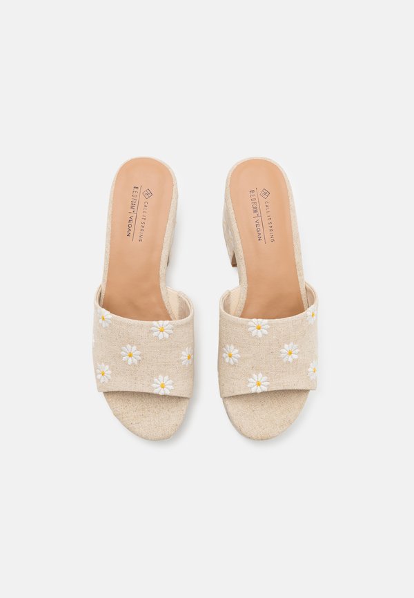 VALERRIA - Heeled mules - open natural4