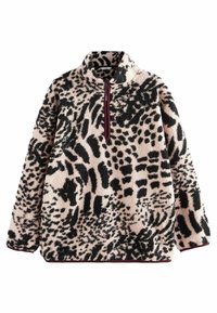 OUTDOOR BORG QUARTER ZIP - Fleecová mikina - animal print leopard