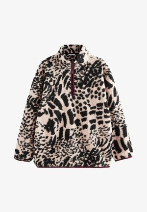 OUTDOOR BORG QUARTER ZIP - Polárpulóver - animal print leopard