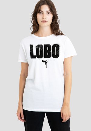 DC COMICS - SUPERMAN, SUPERGIRL LOBO LOGO - Print T-shirt - white