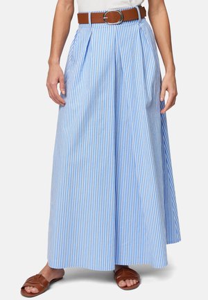 MIT NADELSTREIFEN - Jupe plissée - classic bluewhite
