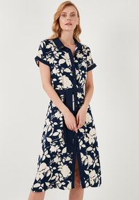 LELA REGULAR FIT - Kreklkleita - ecru dark blue