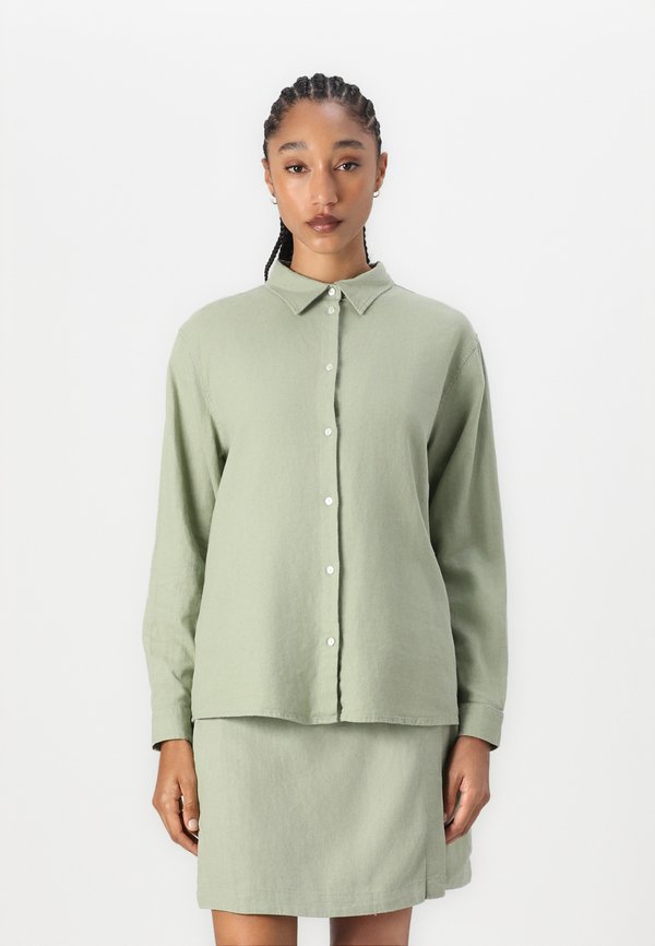 LINNO - Button-down blouse - tea