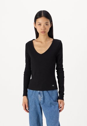 LABEL - Μπλούζα με μακριά μανίκια - black