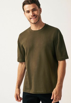 Next RELAXED FIT HEAVYWEIGHT - T-shirts print - khaki green