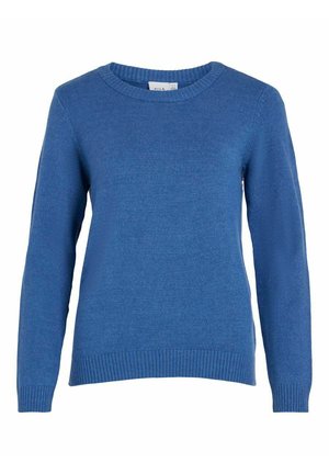 VILA VIRIL O NECK - Striktrøje - federal blue