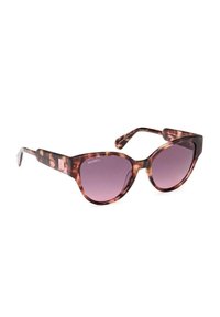 Occhiali da sole cat-eye in tartaruga con lenti gradienti viola e logo MAX&Co. in alto a sinistra sulla lente e sulla tempia.