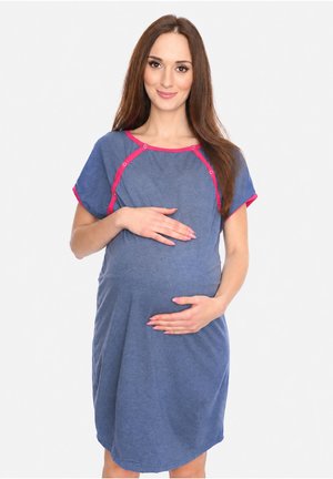 Mija Culture, 3 IN1 GEBURTSKLEID / STILLNACHTHEMD / UMSTANDSNACHTHEMD 4123 JEANS W26 - Nightie - jeans blue