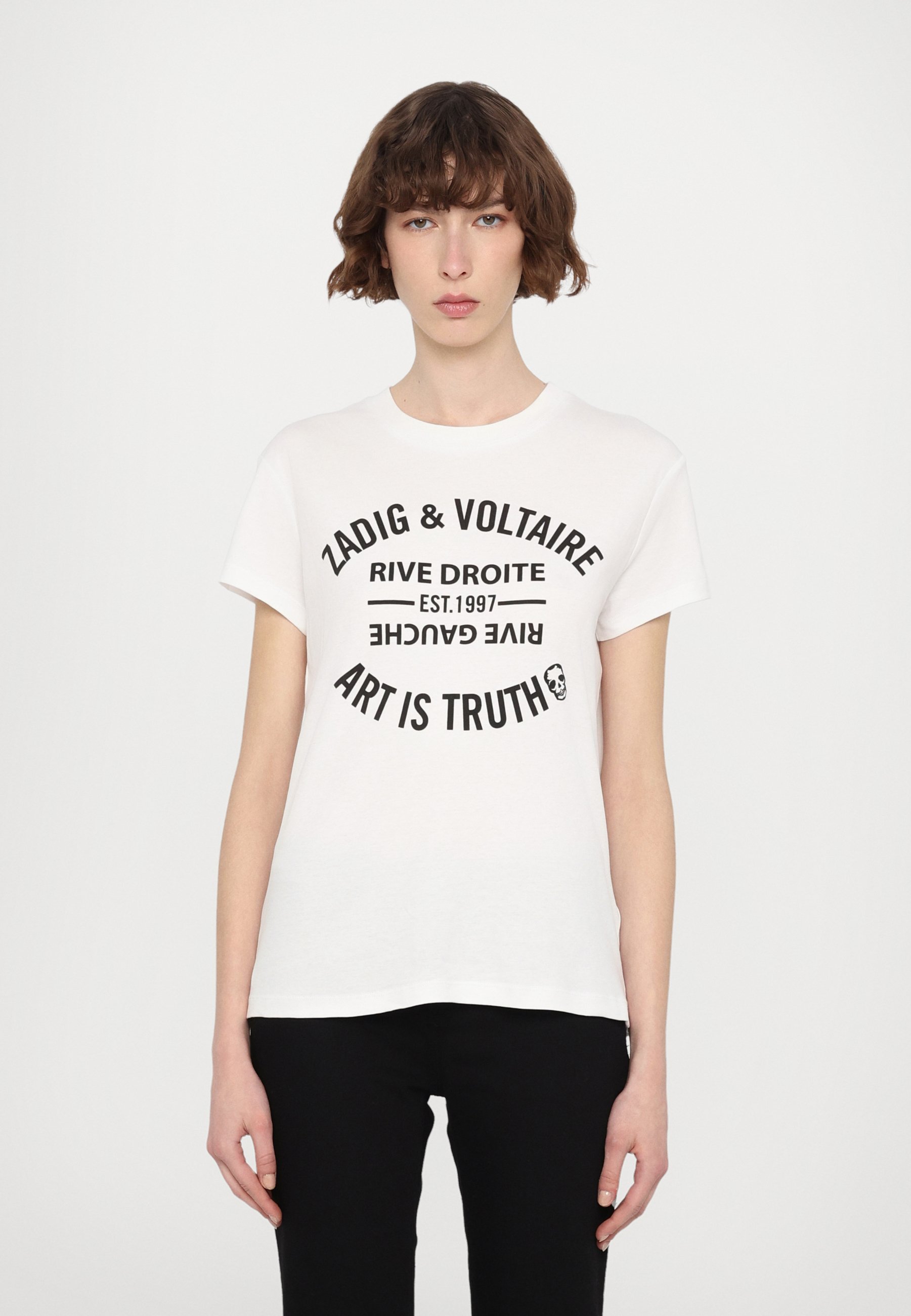 【関税込み】Walk Ico Blason Eco T-Shirt - Zadig & Voltaire - Zadig & Voltaire WALK ICO BLASON ECO - T-shirt imprimé