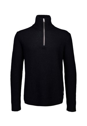HALF ZIP - Strickpullover - black
