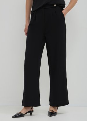 Calliope LUNGO BOTTONE - Stoffhose - nero