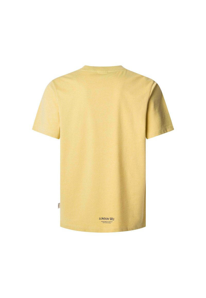 Tee-shirt Pepe Jeans Homme Jaune Chiné Taille M - Modèle Horst Dark Yellow PM503999 Neuf