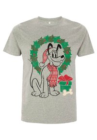 Henry Tiger MICKEY CLASSIC CHRISTMAS FAIRISLE PLUTO UNISEX - T-shirt med print - melange grey