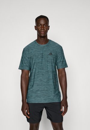 adidas Performance STRETCH - Sports T-shirt - preloved teal/black