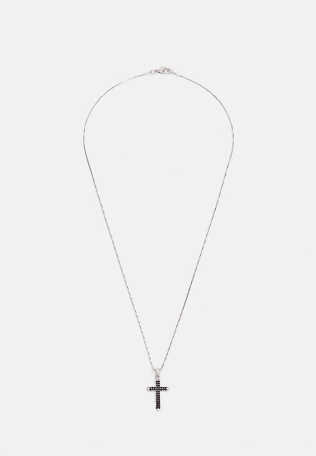 JET CROSS NECKLACE - Ketting - black