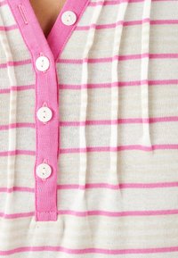 Damart COL TUNISIEN - Camiseta estampada - rayé rose