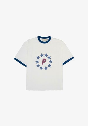 STARS CONTRAST - Tricou cu imprimeu - off white blue