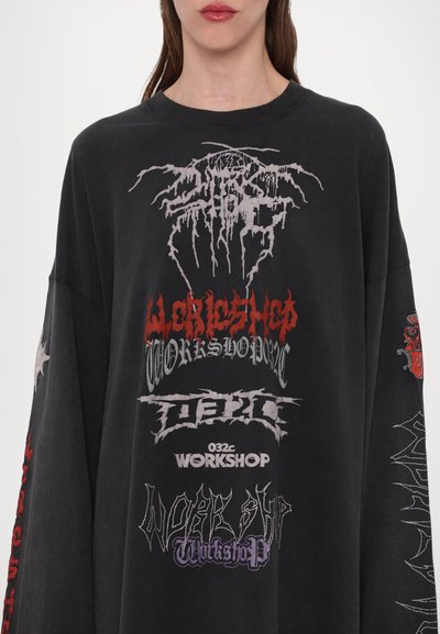 032c TELEPRESENCE OVERSIZED LONGSLEEVE - Μπλούζα με μακριά μανίκια - black