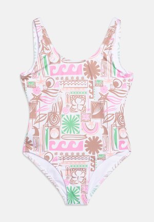 TOTALLY ICONIC ONE PIECE - Swimsuit - white/purple