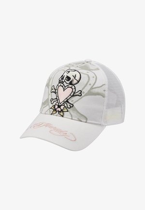 Ed Hardy UNISEX DEATH BEFORE TWILL FRONT TRUCKER - Pet - white white