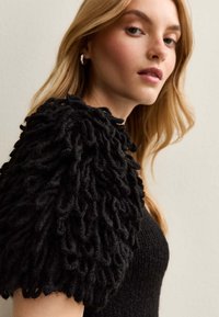 New Look LOOP STITCH SLEEVE  - T-shirt con stampa - black