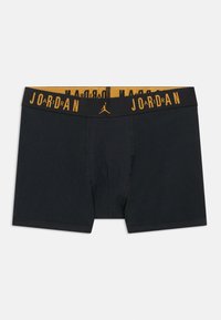 Μαύρες μποξερίτσες με πορτοκαλί κείμενο "Jordan" και λογότυπο Jumpman στη ζώνη.