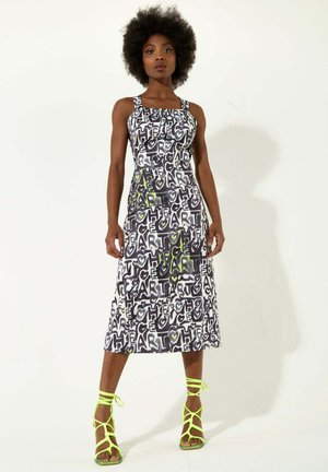 ABSTRACT PRINT WITH AN OPEN CROSSED - Day dress - multi-coloured