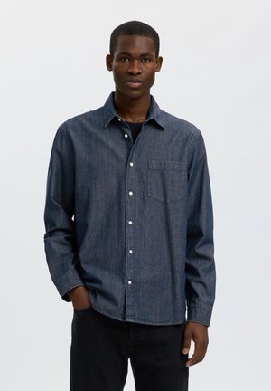 Selected, Denim Regular Fit - Pluus - dark blue denim