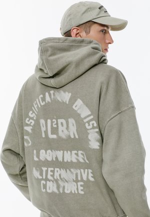 WASHED WITH BACK SLOGAN - Hanorac - grey