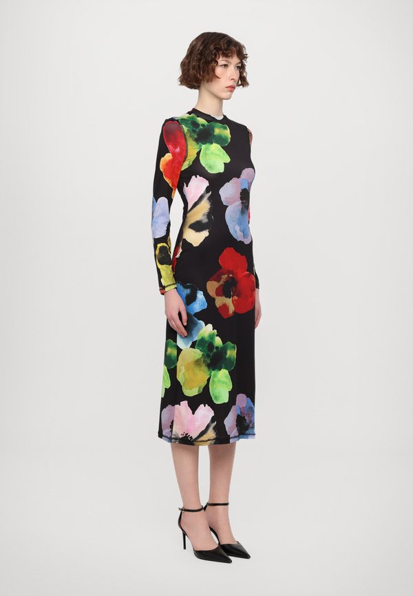 LONG SLEEVE  - Jersey dress - watercolor bloom4