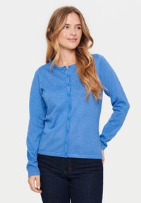 Saint Tropez MILASZ R-NECK - Vest - dutch blue melange