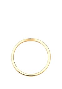 Goldring mit einer glatten, abgerundeten Form. Hat ein minimalistisches Design und eine polierte Oberfläche, die Licht reflektiert. Keine Verzierungen oder Muster.