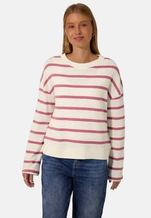 Street One Studio LANGARM MIT RUNDHALS IM LOOSE FIT - Striktrøje - blush berry