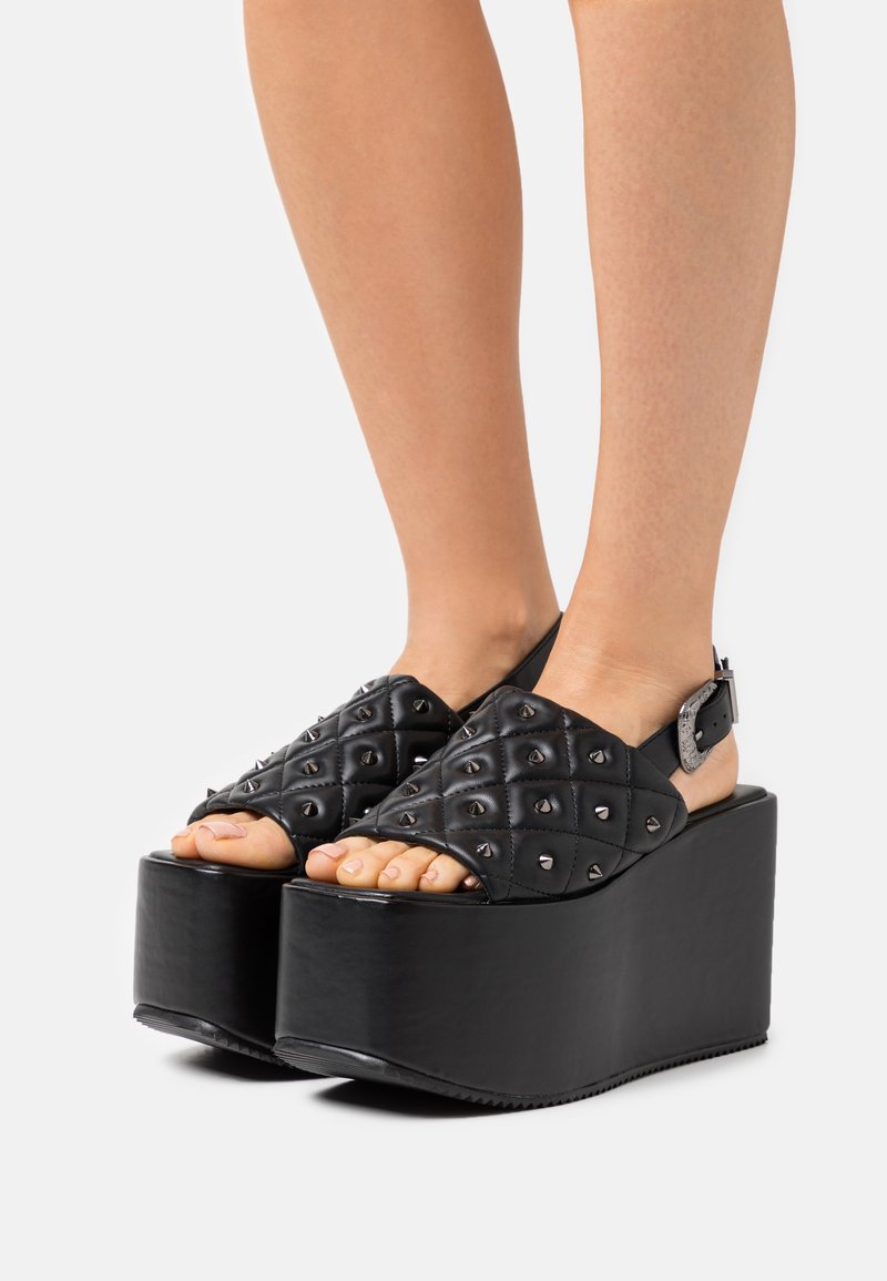 Koi Footwear IMPERIAL WEB MEGA PLATFORM High heeled sandals black