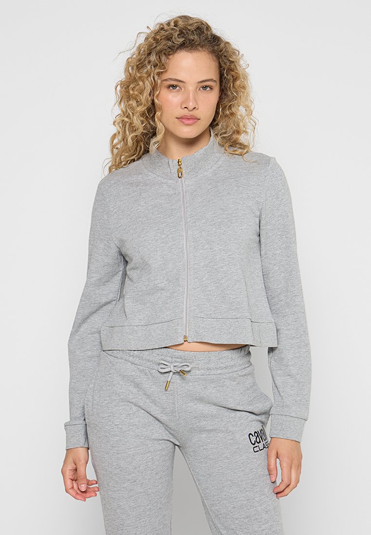 Cavalli Class Sweater met rits grijs