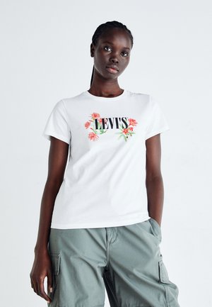 Levi's® THE PERFECT TEE - T-shirts med print - bright white