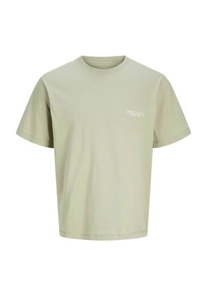 JORCATSKILLS CUT OUT TEE CREW NECK - T-shirt imprimé - seagrass