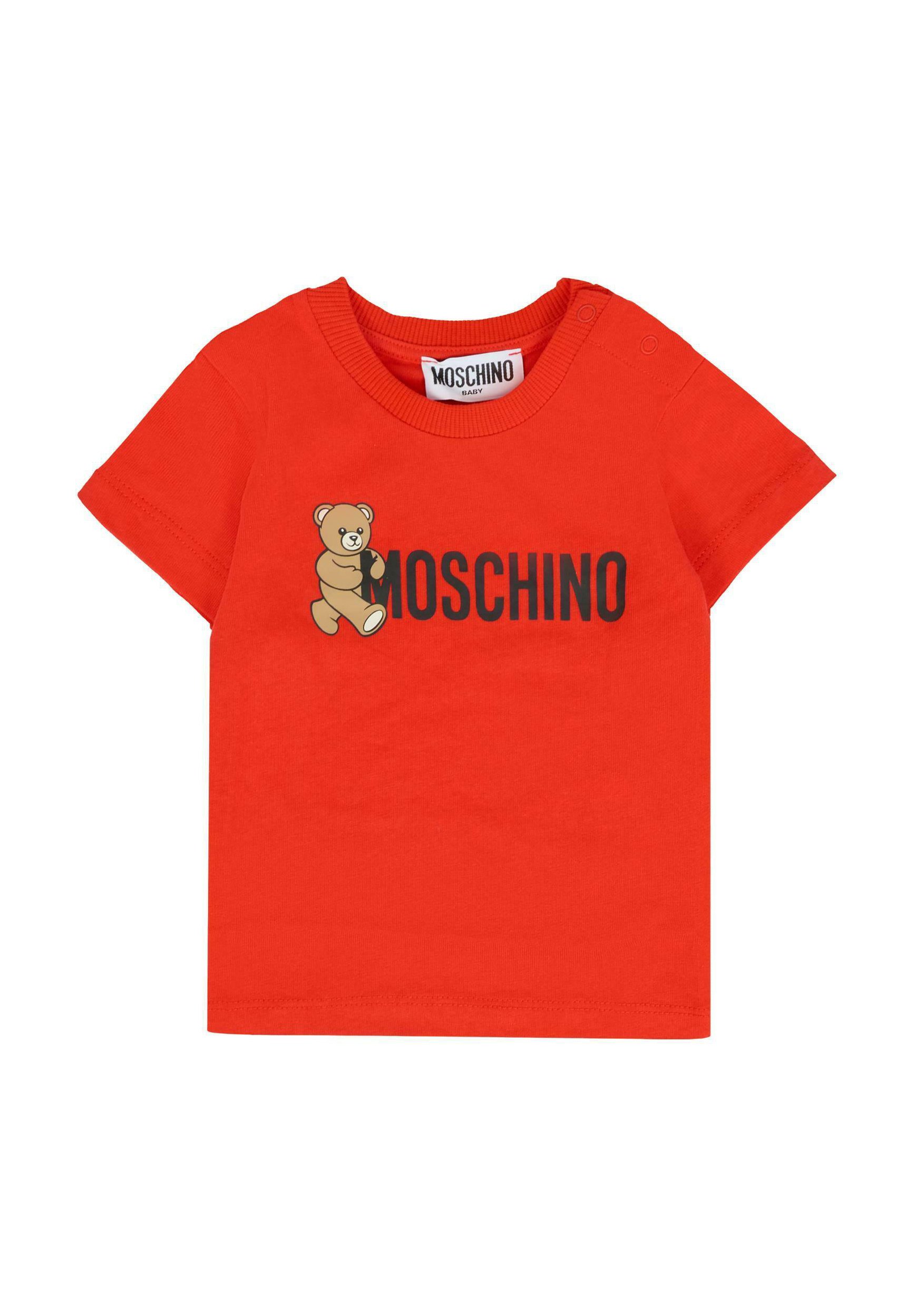 MOSCHINO MANICA CORTA T-shirt con stampa red/rosso