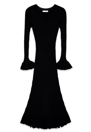 NA-KD KEYHOLE FRILL - Maxi šaty - black