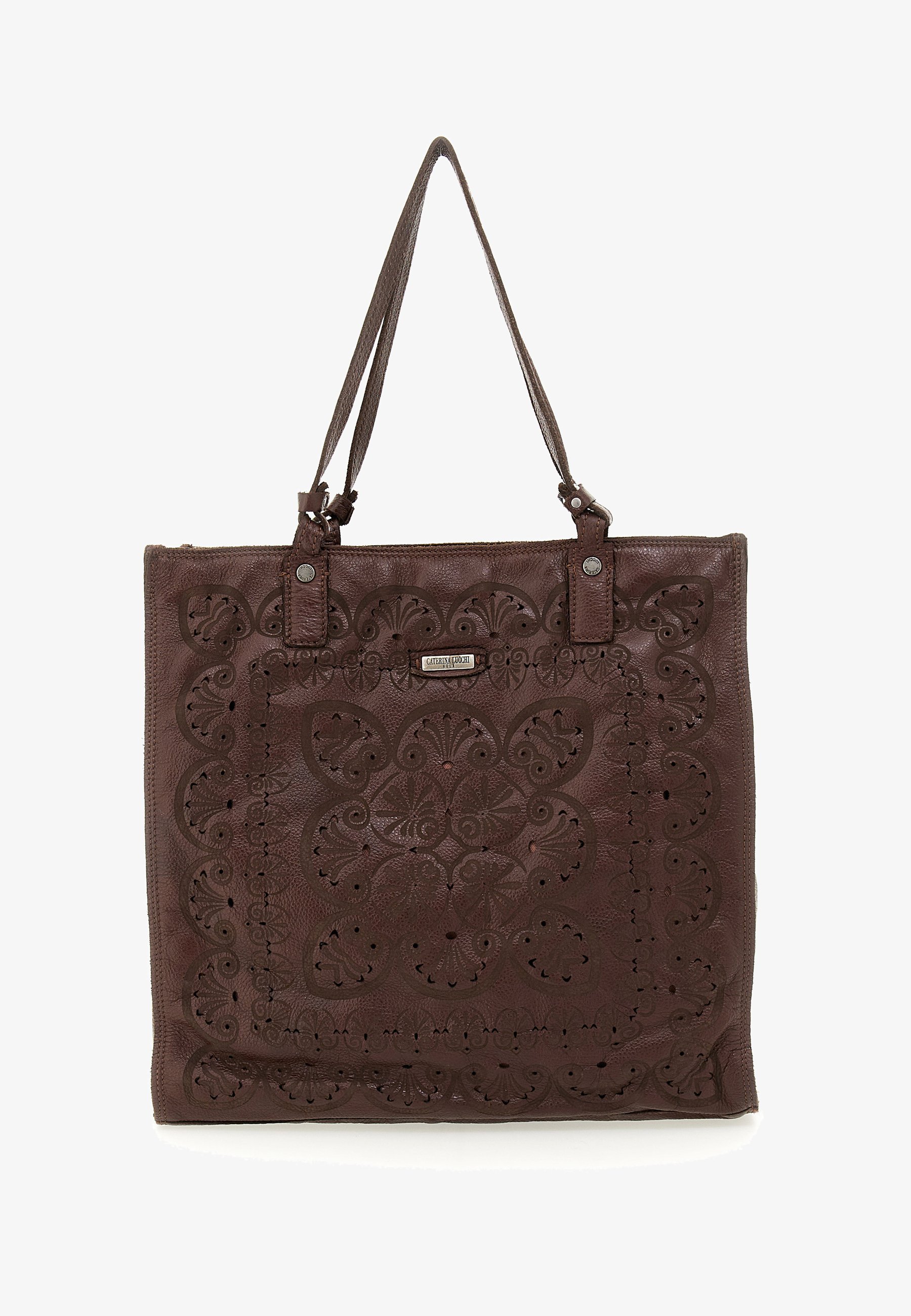 Caterina Lucchi Shopping bag cuoio t moro/marrone
